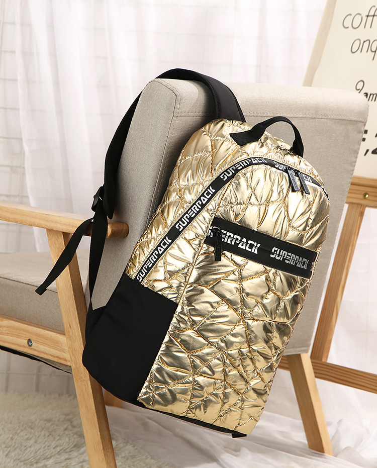 gold casual backpack