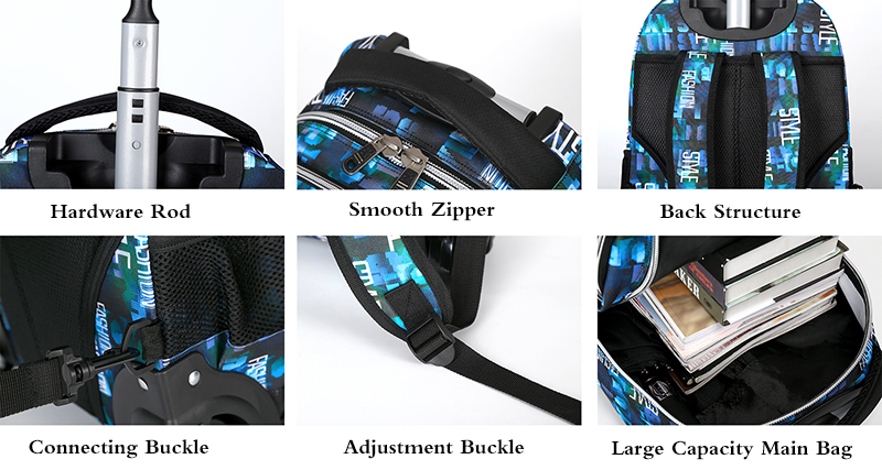 fashion student trolley backpack