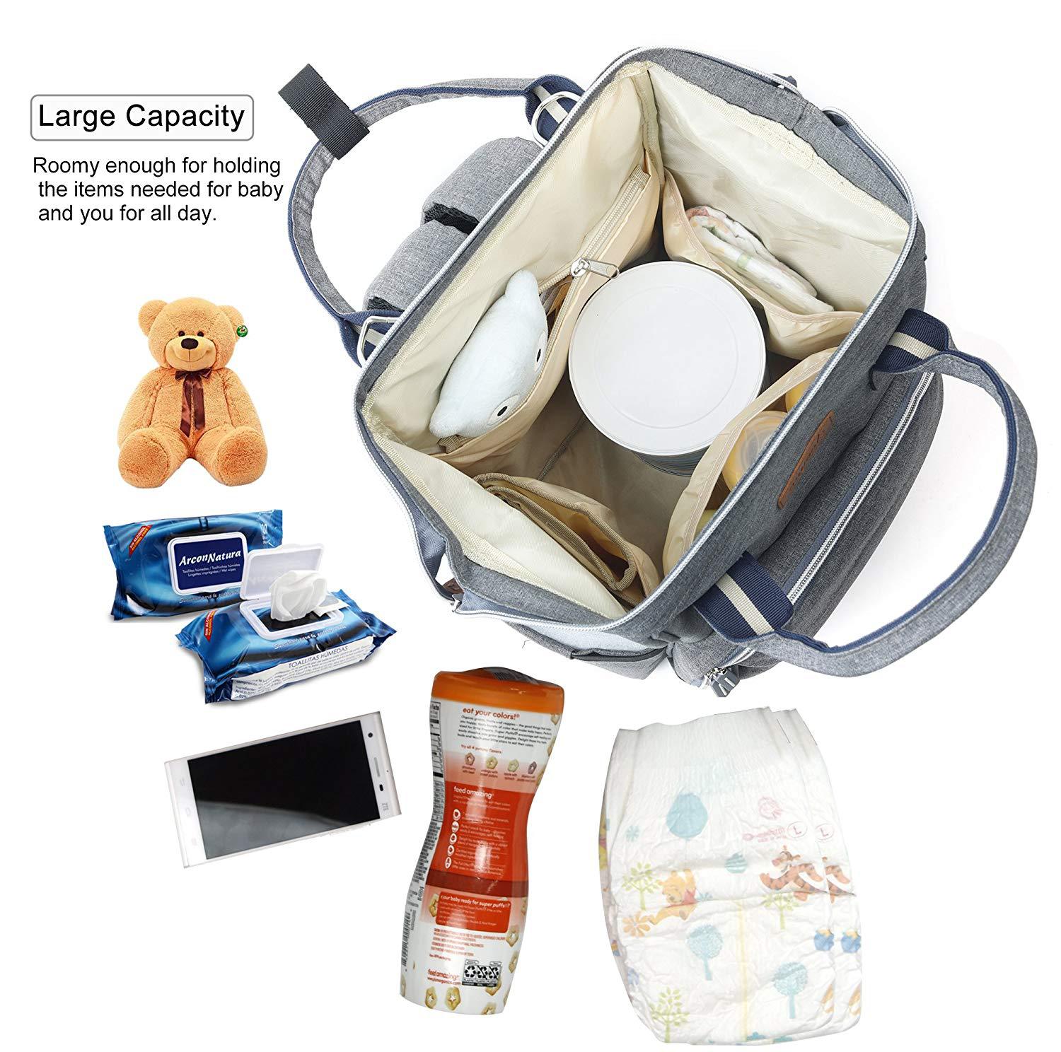 large capacity diaper bag