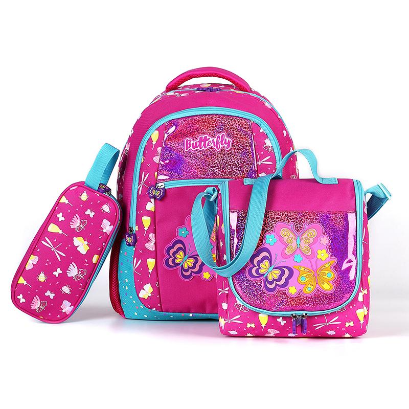 Butterflies Kids Polyester School Backpack