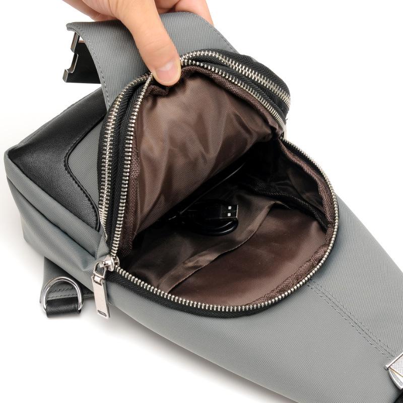 Casual Chest Bag with USB Charging