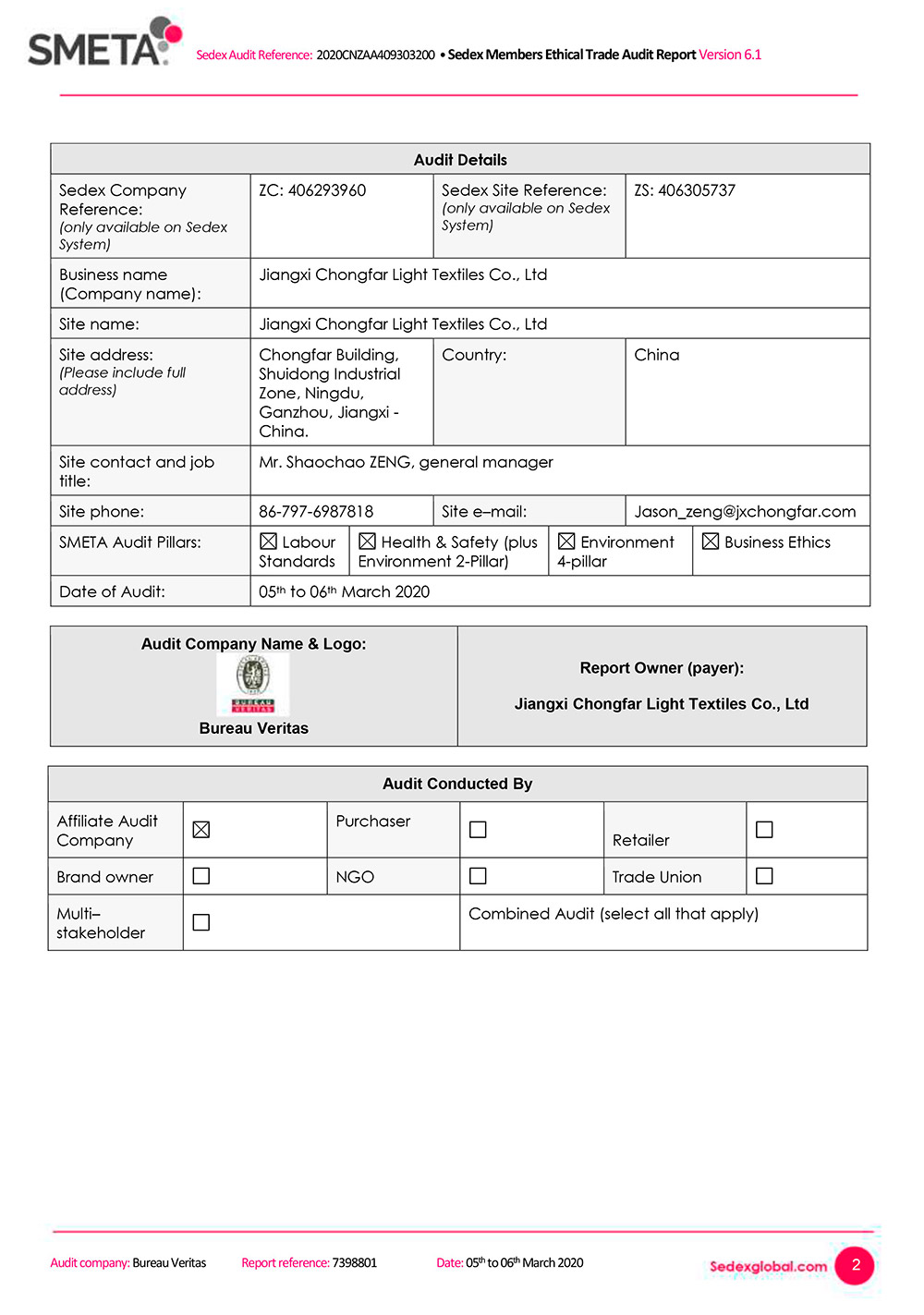 SEDEX Audit